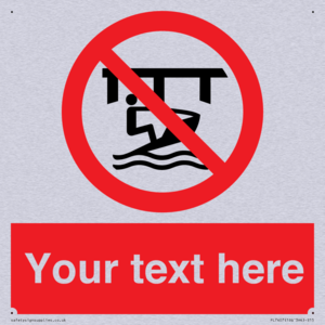 Custom Do not use watercraft in the vicinity of piers